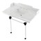 Kingston Brass 36 Carrara Marble Console Sink with Acrylic Legs, Marble WhiteOil Rubbed Bronze LMS36MASQ5 - alternate 1
